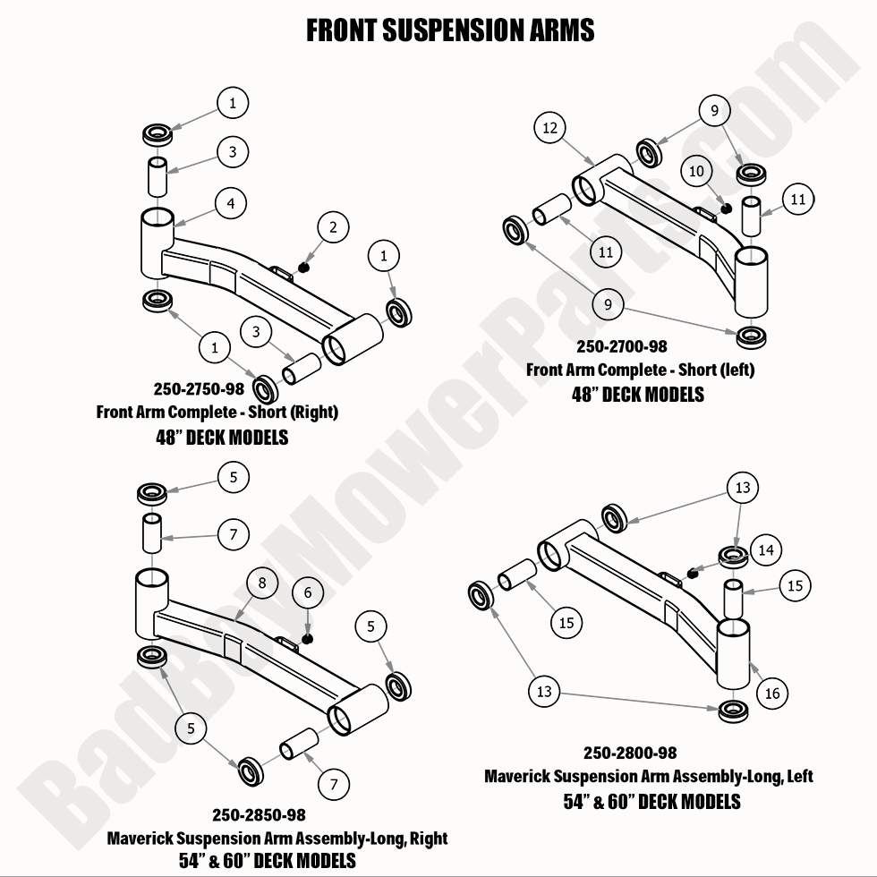 2020 Maverick Front Suspension Arms